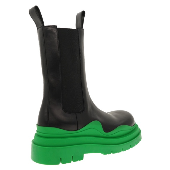 Bottega Veneta Men’s Tire Boots Military Calf Black Leather Size 11 US New - Picture 3 of 5